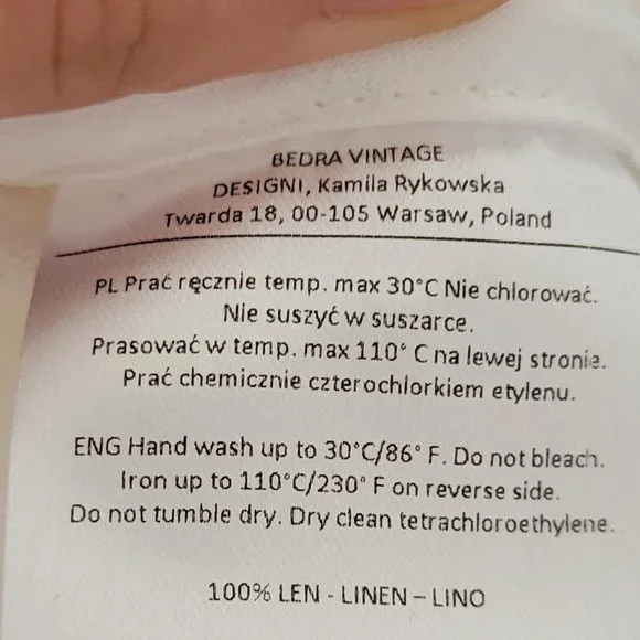 NWT BEDRA Vintage Under the Tuscan Sky Edwardian Midi Dress, XS, Linen, Wedding - Picture 14 of 16